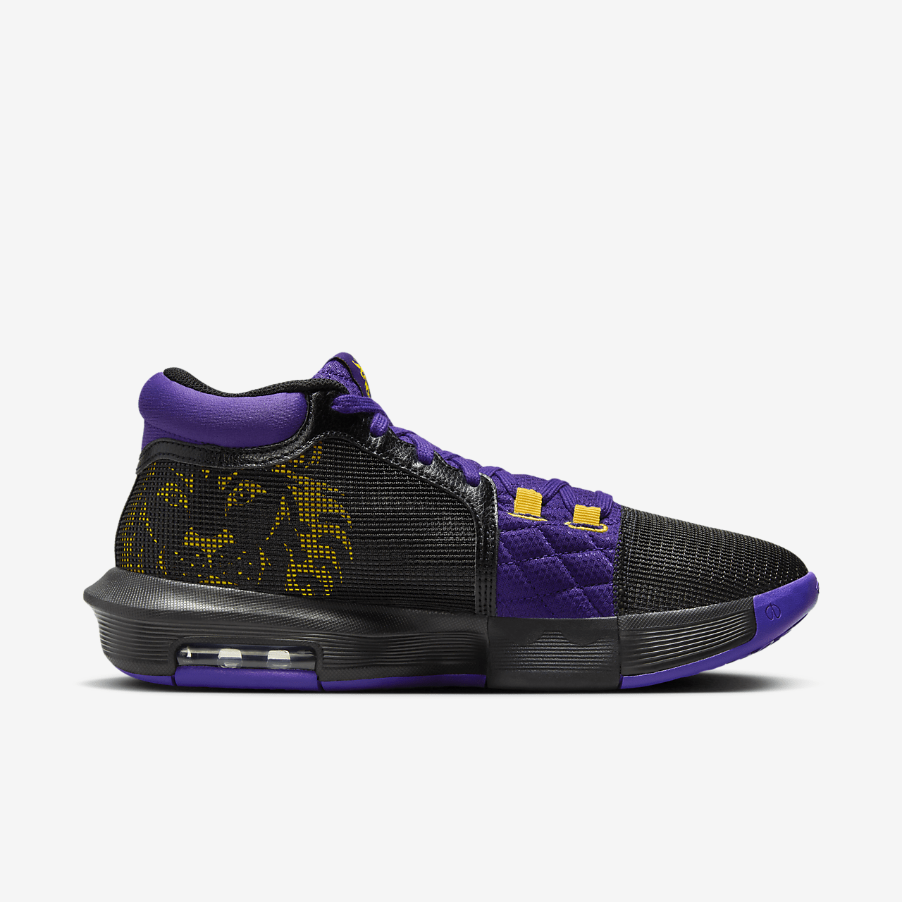 Nike LeBron sneaker Zwart/Field Purple/University Gold
