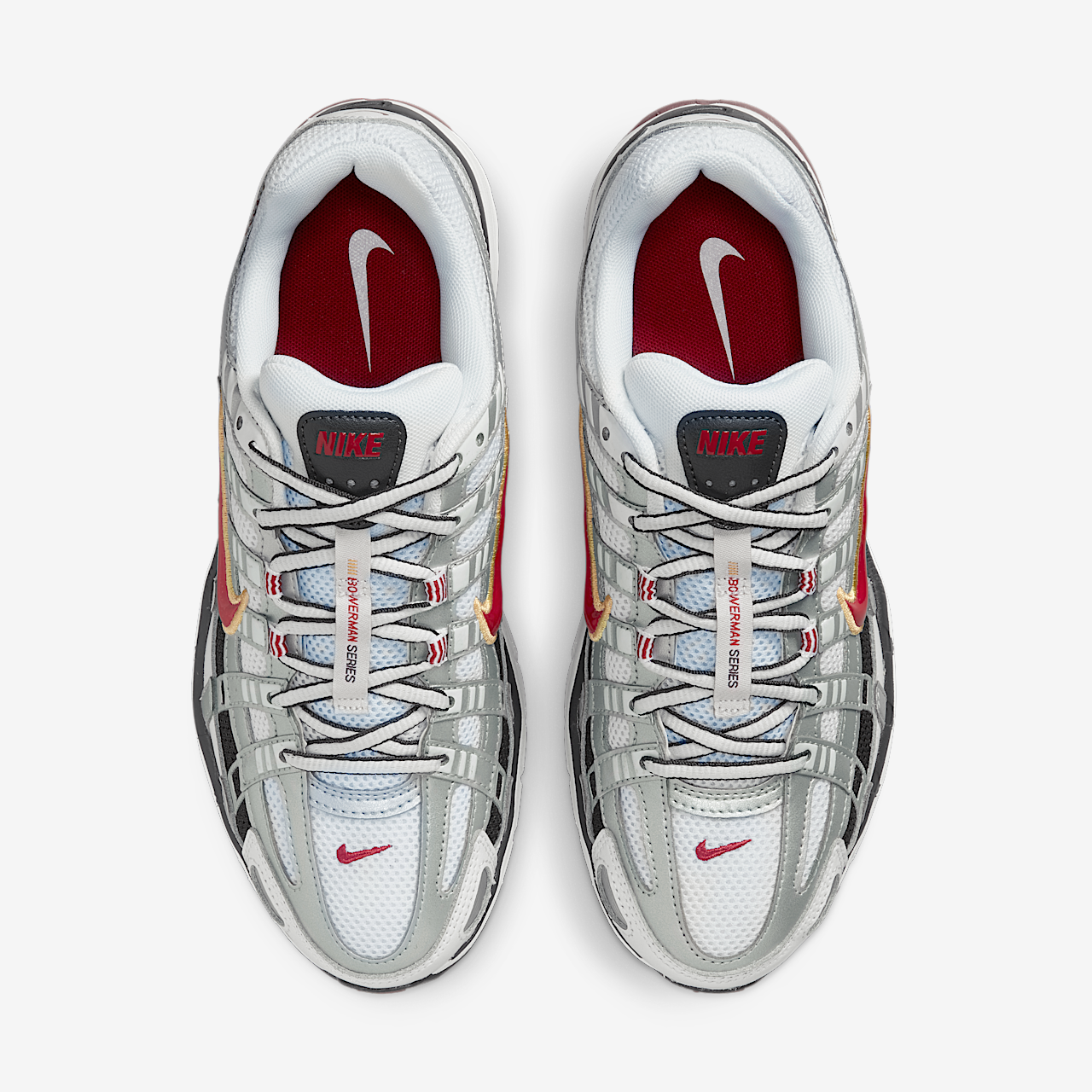 Nike P-6000 sneaker Wit/Metallic Platinum/Dark Charcoal/Varsity Red
