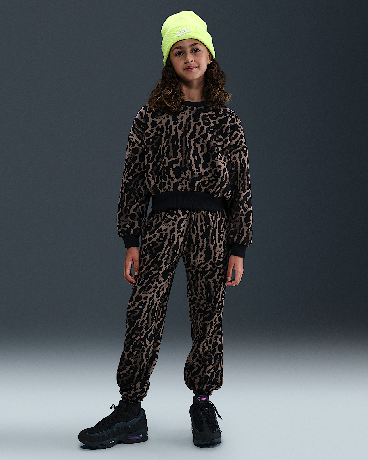 Детские  Nike Sportswear Club Fleece Big Kids' (Girls') Printed Loose Pants