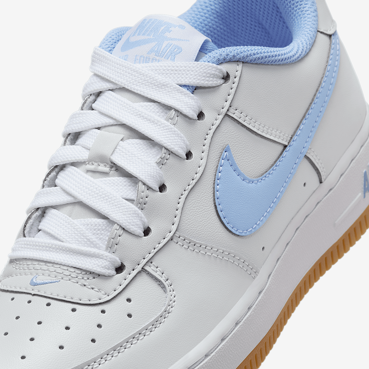 Nike Air Force 1 sneaker Photon Dust/Wit/Gum Medium Brown/Psychic Blue