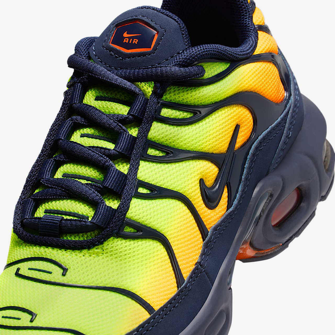 Nike Air Max Plus sneaker Lemon Venom/Hyper Crimson/Laser Orange/Blackened Blue