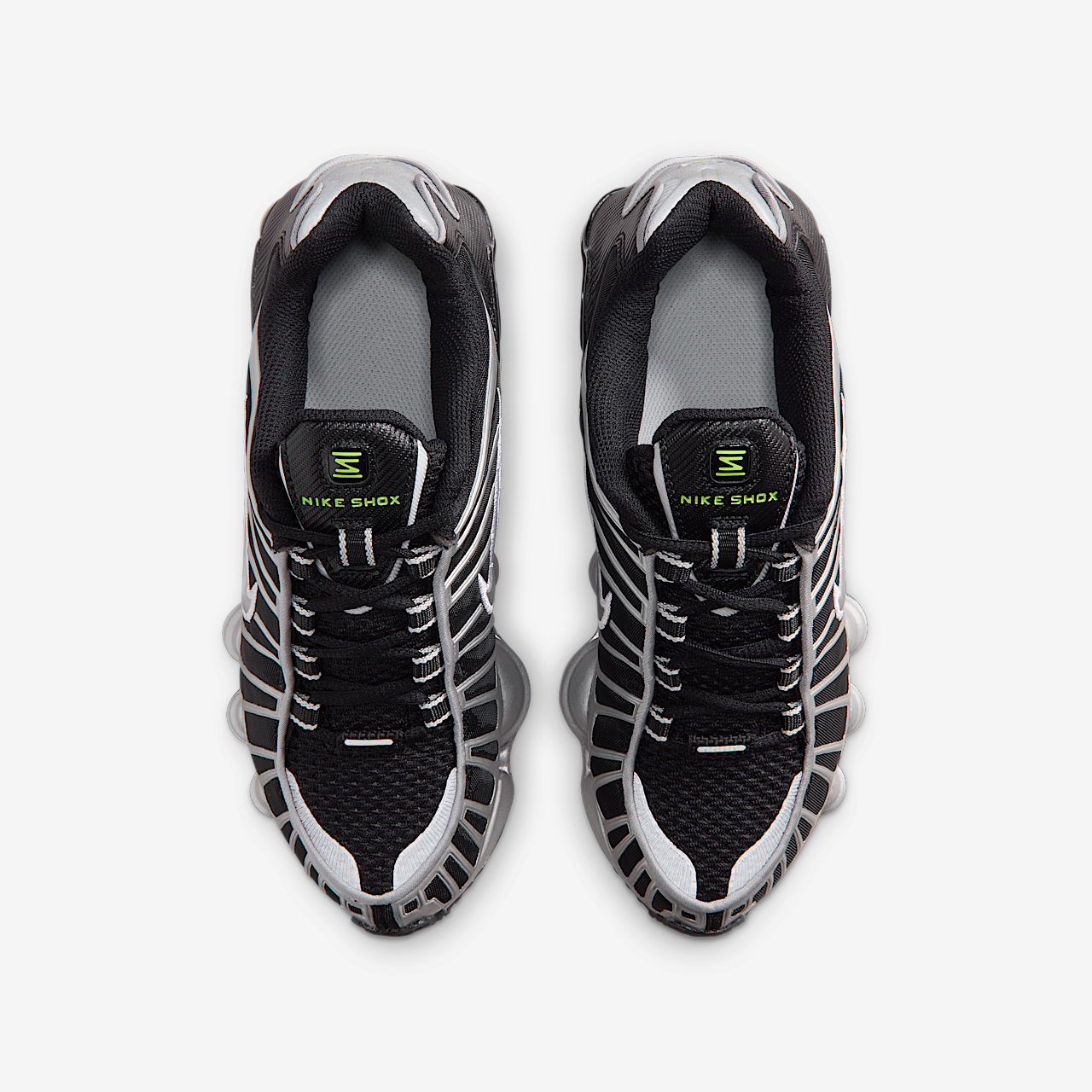 Nike Nike Shox sneaker Zwart/Volt Ice/Photon Dust/Metallic Silver