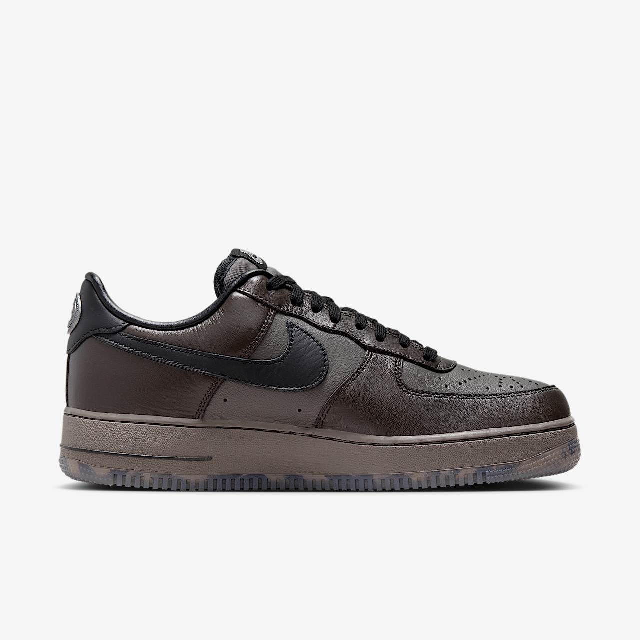 Nike Air Force 1 sneaker Black Tea/Petra Brown/Olive Grey/Zwart