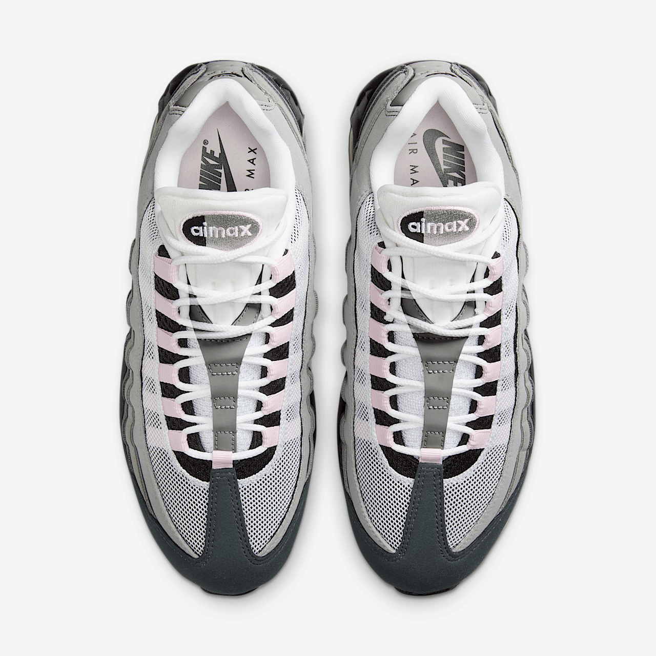 Nike Air Max 95 sneaker Zwart/Wit/Reflect Silver/Pink Foam