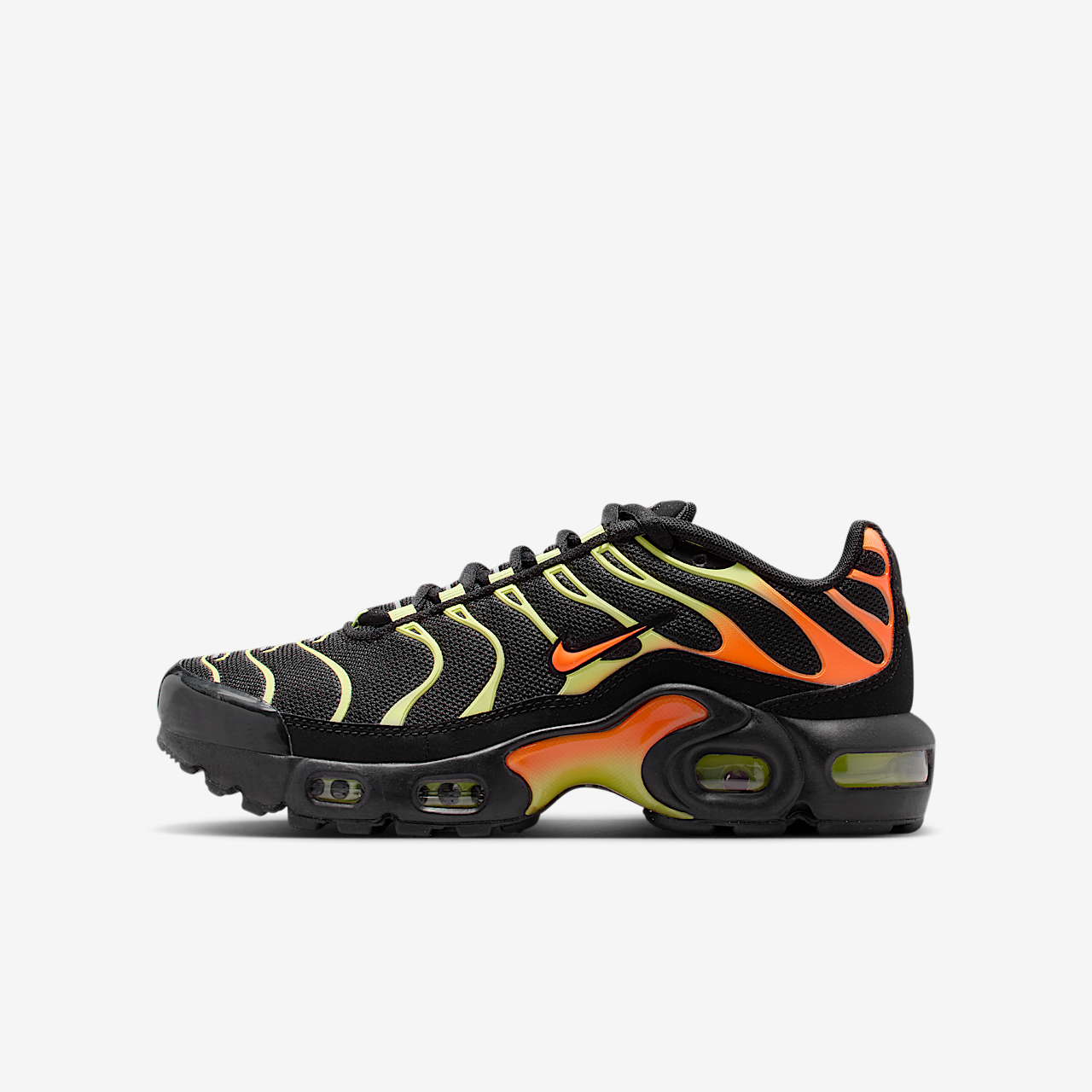 Nike Air Max Plus sneaker Zwart/Limelight/Hyper Crimson