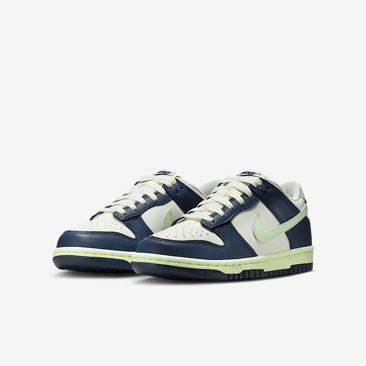 Nike Dunk Low sneaker Sail/Midnight Navy/Volt Tint/Volt Tint
