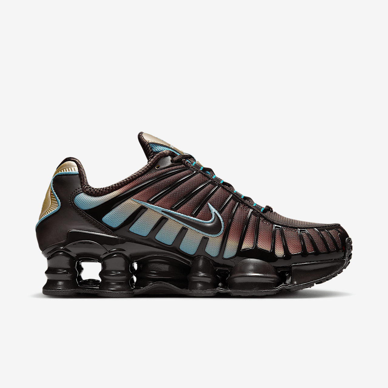 Nike Shox sneaker Velvet Brown/Desert Khaki/Denim Turquoise