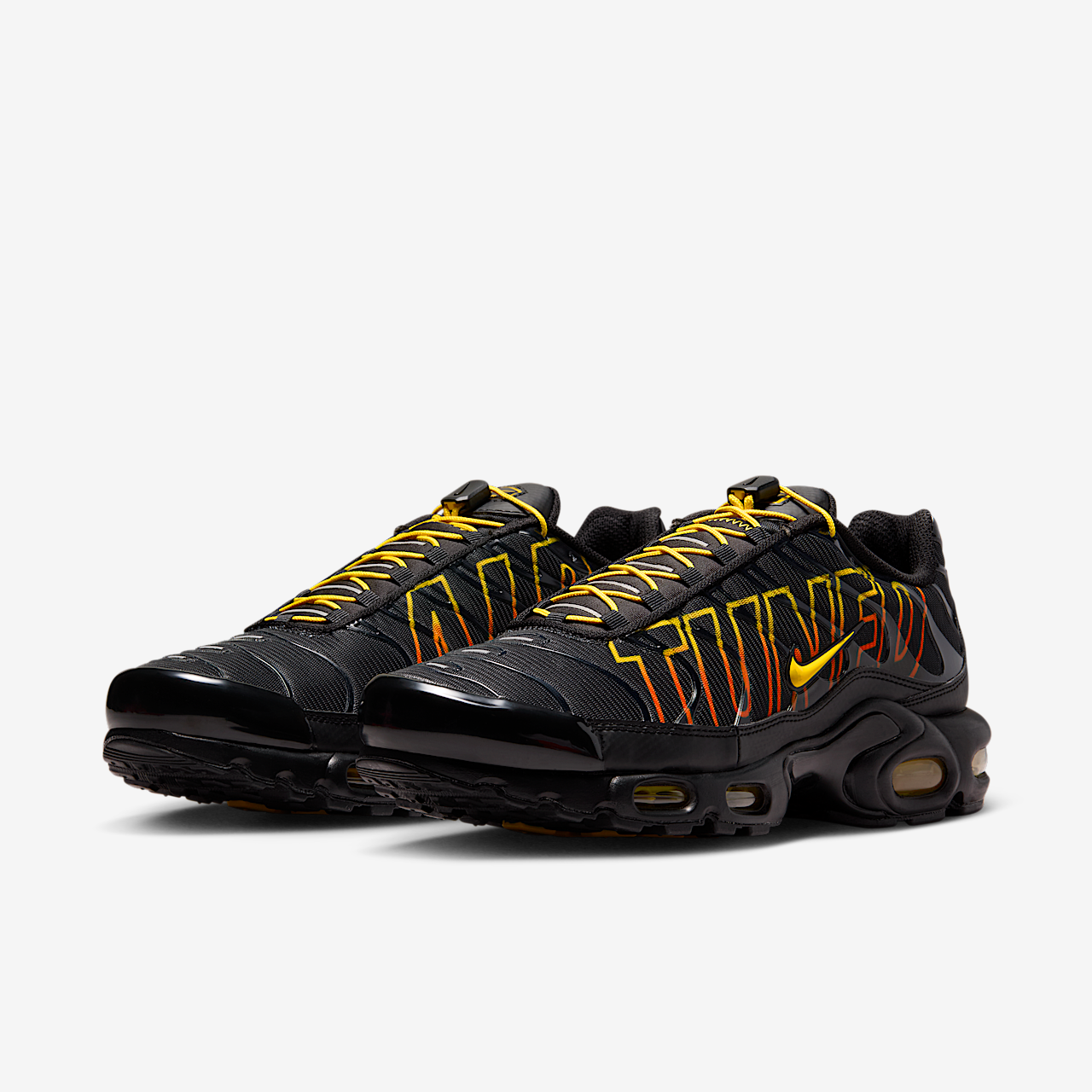 Nike Air Max Plus sneaker Zwart/Zwart/Safety Orange/Lightning