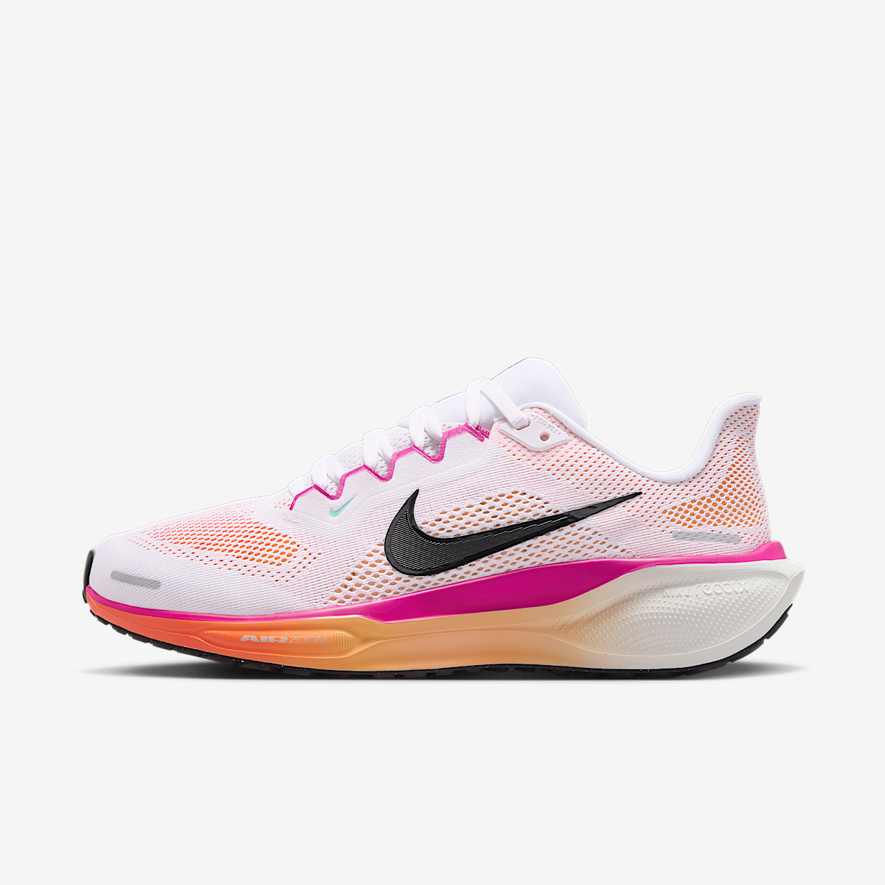 Nike Pegasus sneaker Wit/Fire Pink/Orange Pulse/Zwart