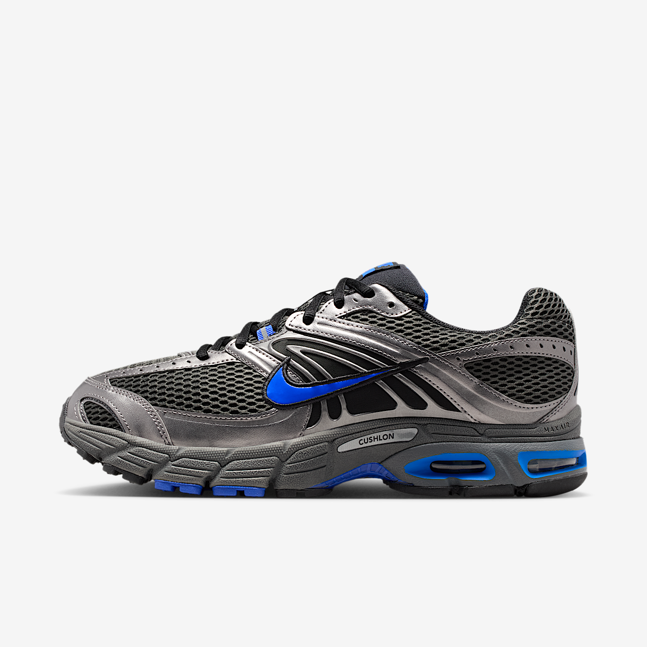 Nike Air Max sneaker Dark Smoke Grey/Zwart/Metallic Dark Grey/Racer Blue