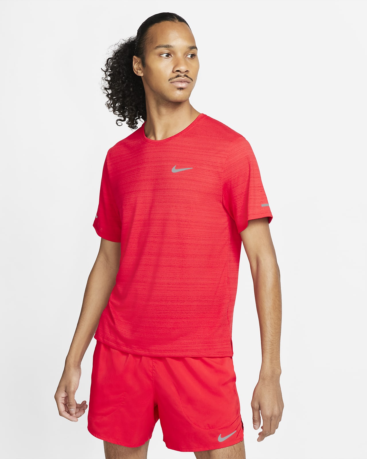 nike dri fit miler t shirt red