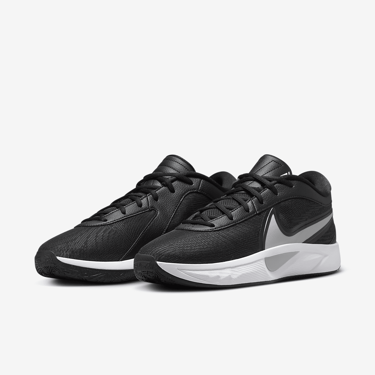 Nike  sneaker Zwart/Wit/Gunsmoke/Flat Silver