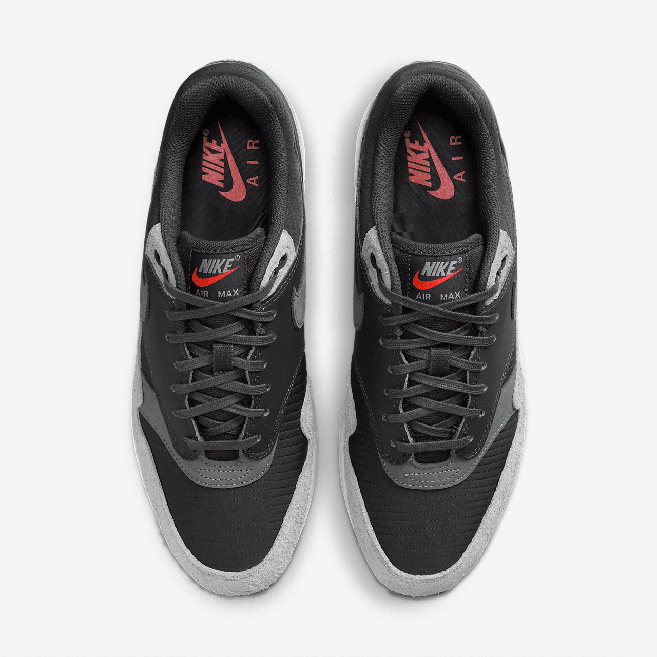 Nike Air Max 1 sneaker Dark Smoke Grey/Flash Crimson/Summit White/Smoke Grey