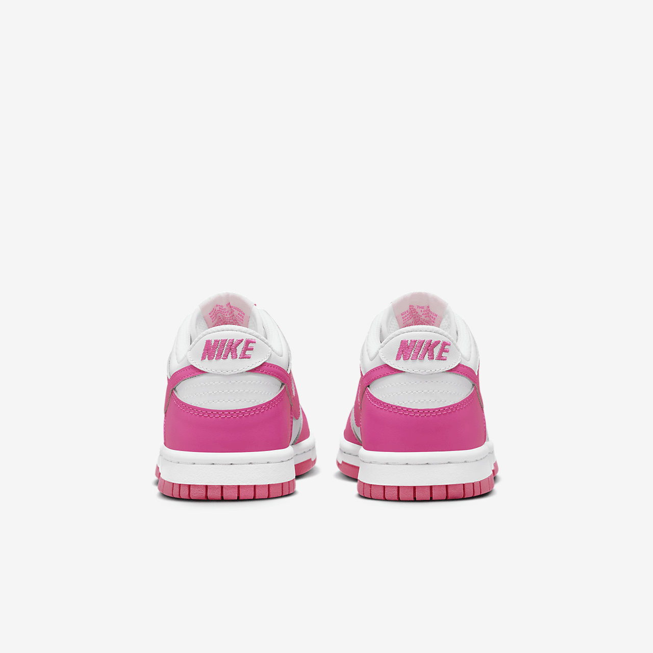 Nike Dunk Low sneaker Wit/Roze/Laser Fuchsia