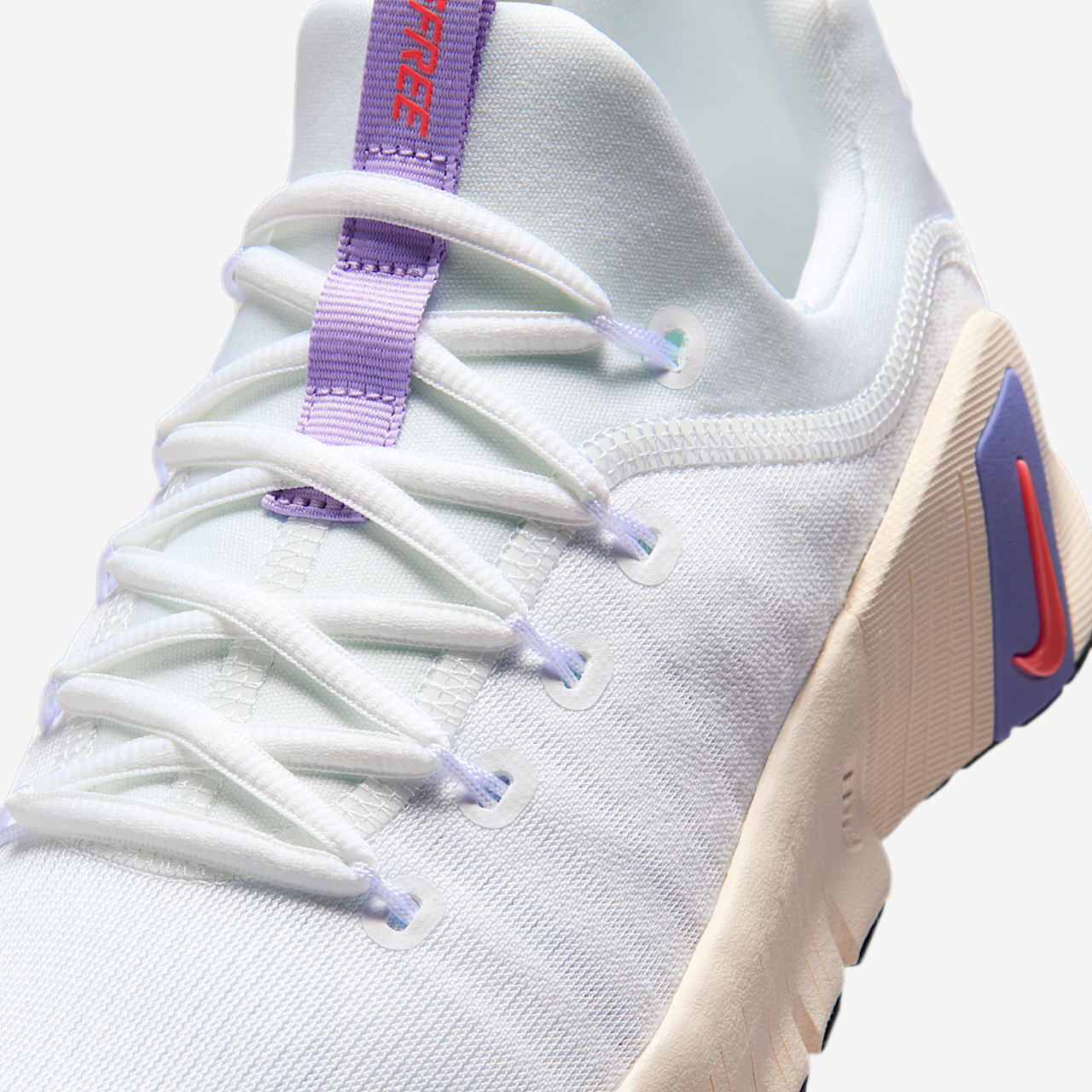 Nike Free sneaker Wit/Violet Mist/Chalk/Hot Lava