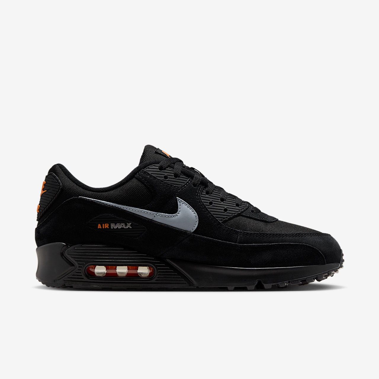 Nike Air max 90 sneaker Zwart/Total Orange/Metallic Cool Grey