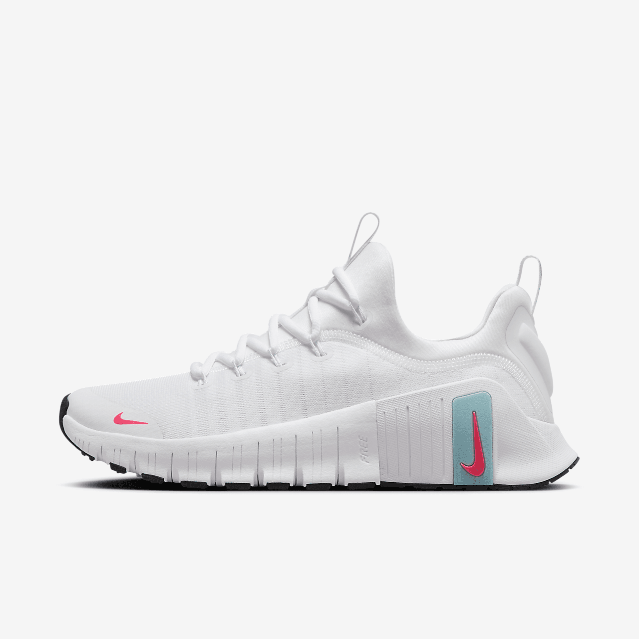 Nike Free sneaker Wit/Denim Turquoise/Zwart/Hot Punch