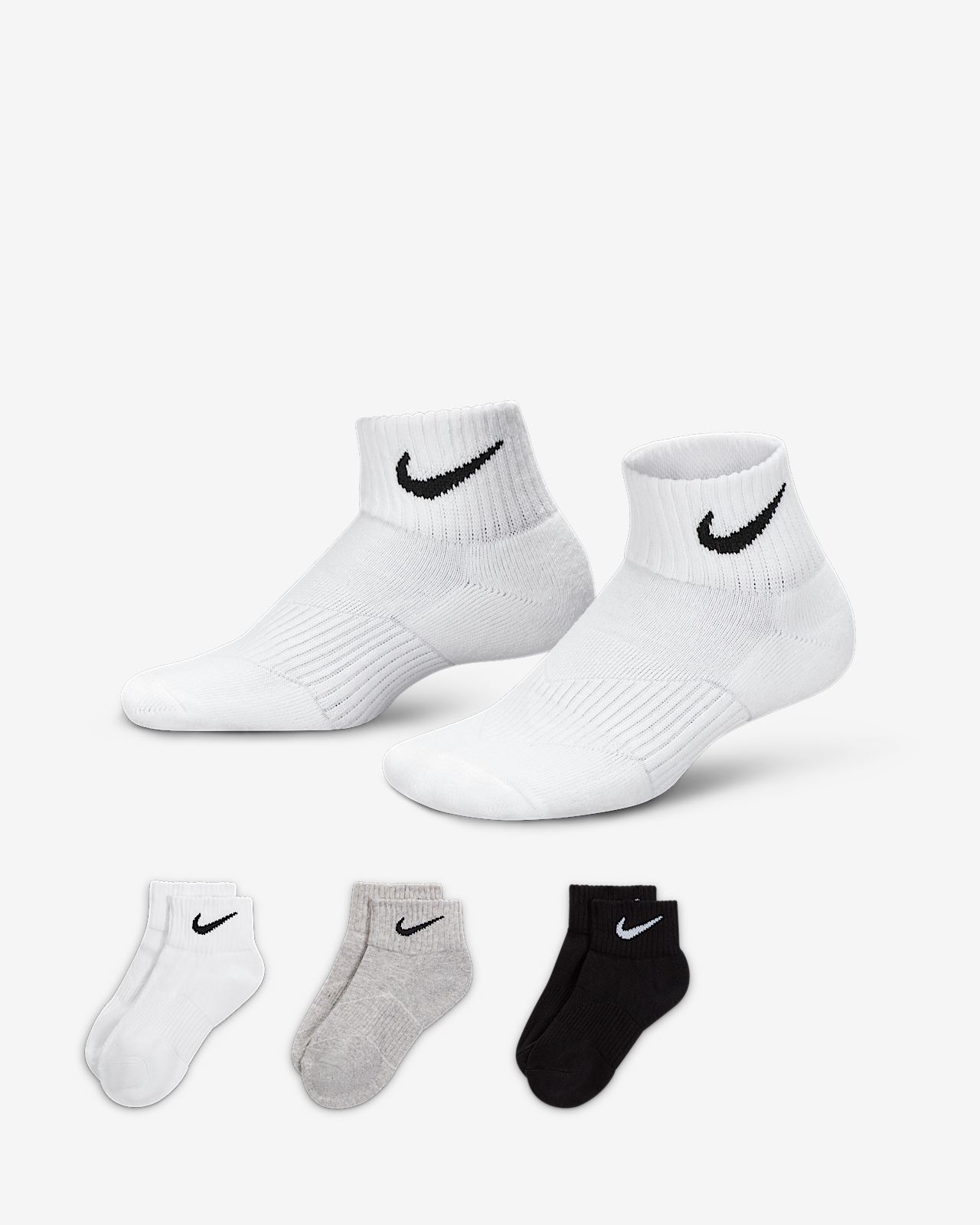 Unisex носки Nike Performance Kids' Cushioned Ankle Socks (3 Pairs)