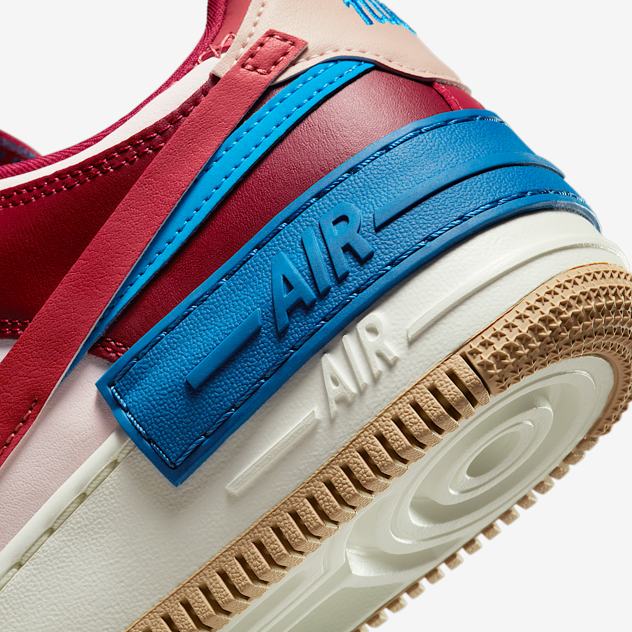 Nike Air Force 1 sneaker Light Soft Pink/Fossil Stone/Team Red/Canyon Rust