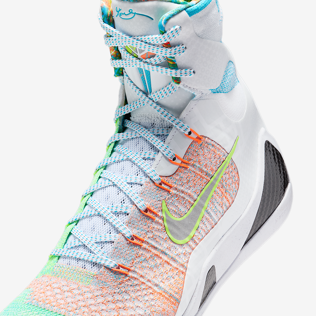 Nike Kobe sneaker Wit/Chlorine Blue/Zwart/Reflective Silver