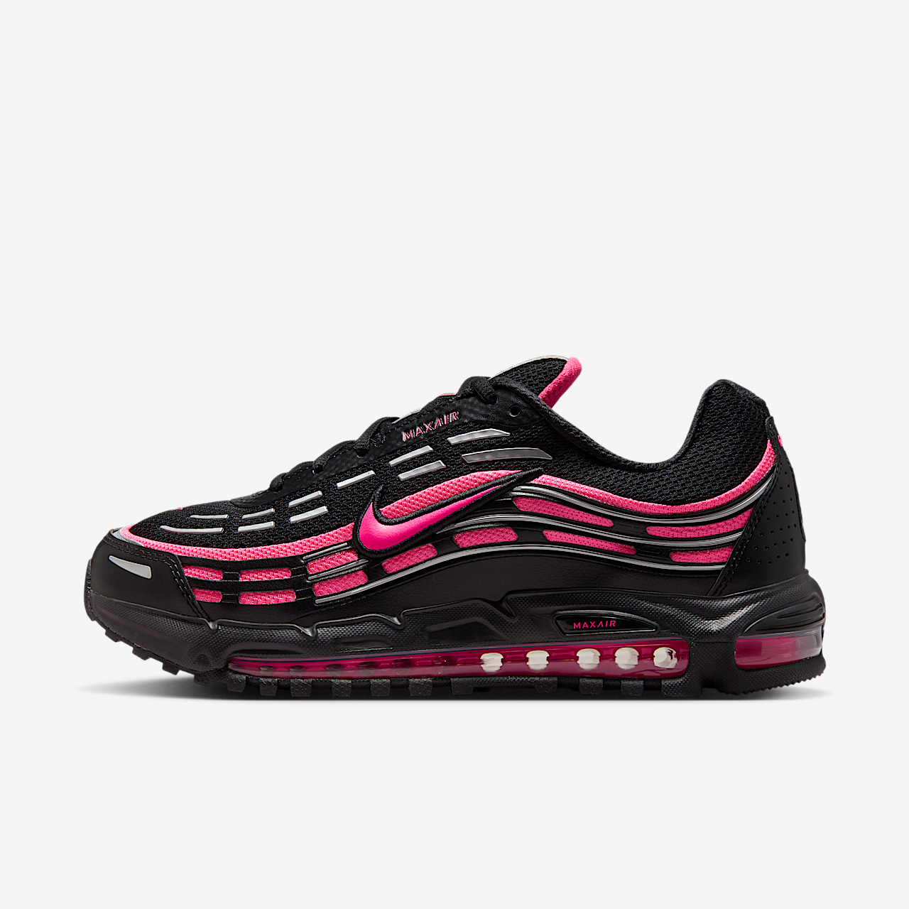 Nike Air Max sneaker Zwart/Zwart/Metallic Silver/Hyper Pink