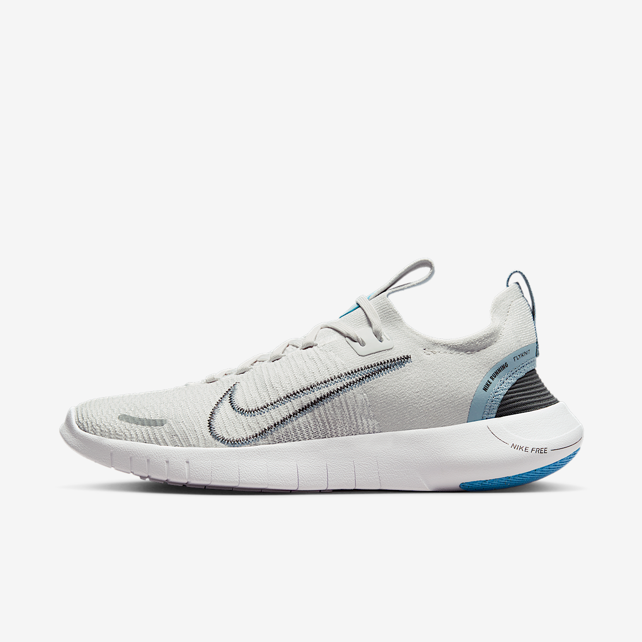 Nike Free sneaker Platinum Tint/Light Armory Blue/Wit/Iron Grey