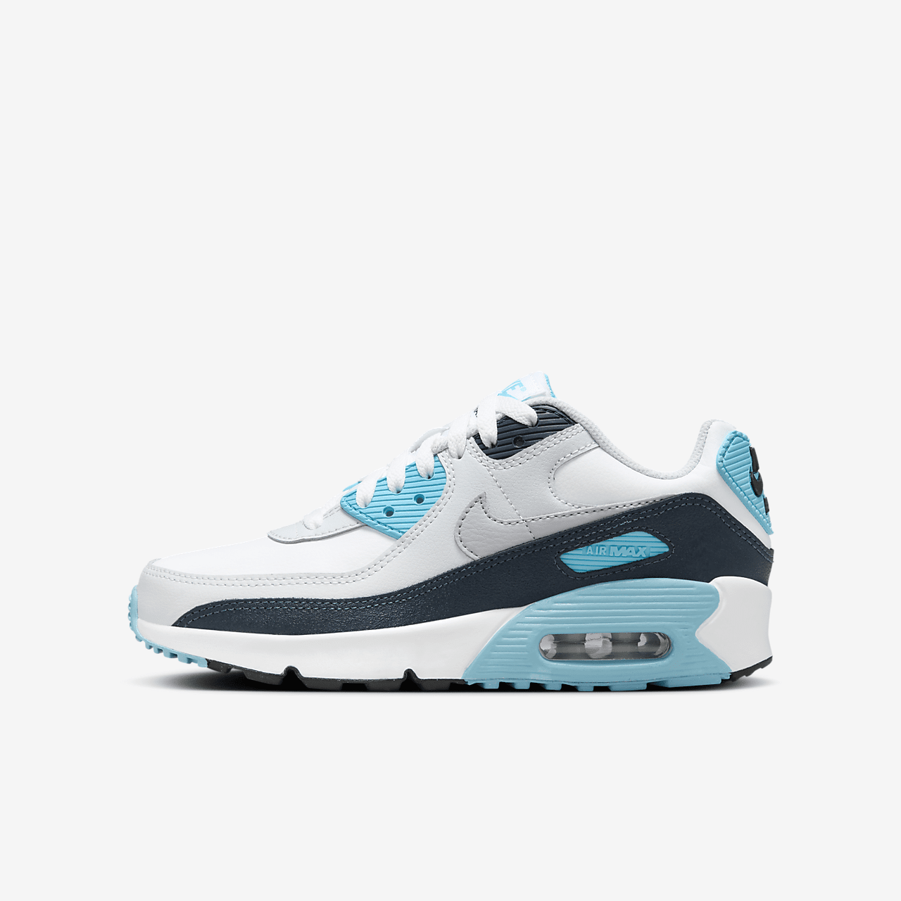 Nike Air max 90 sneaker Wit/Baltic Blue/Armory Navy/Wolf Grey