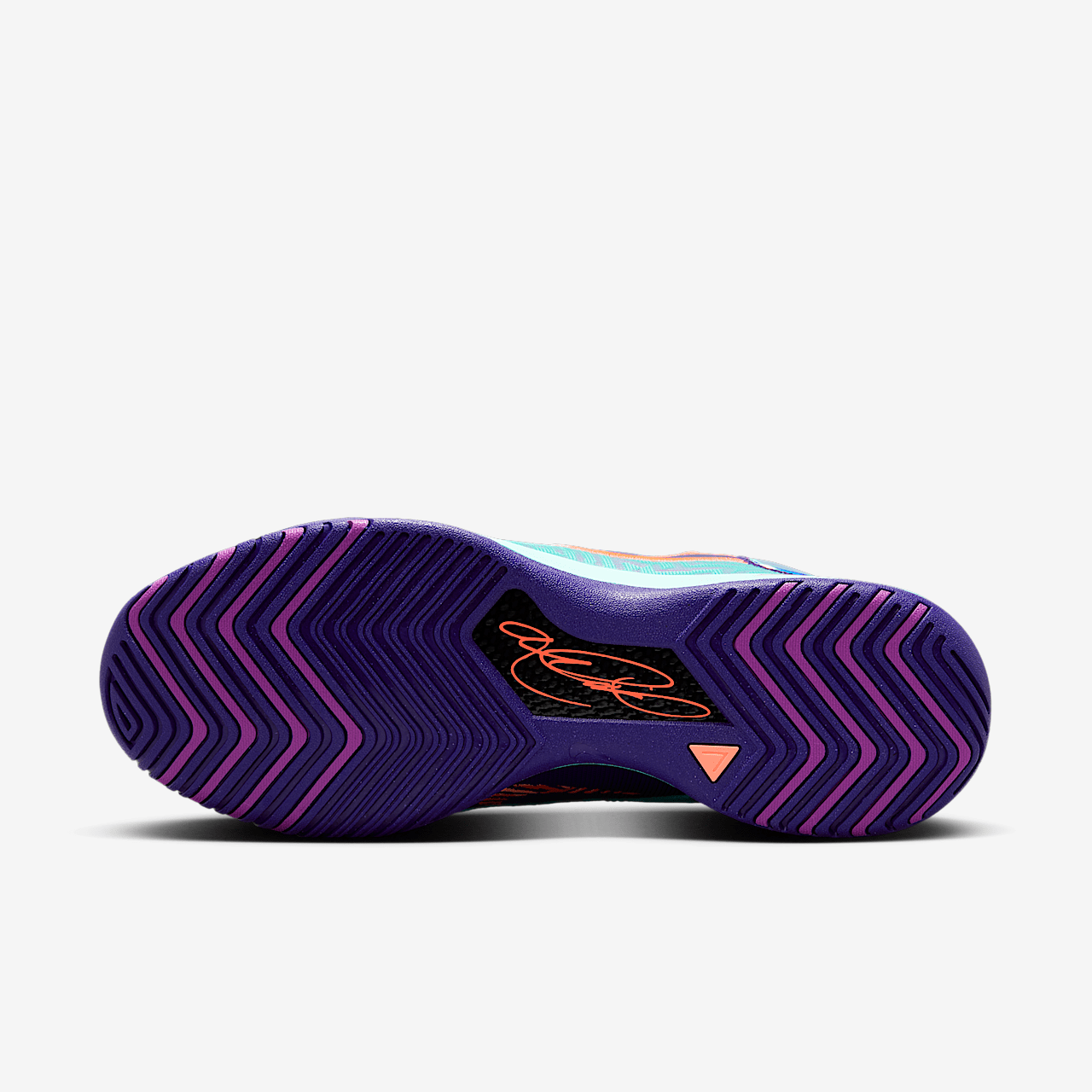 Nike LeBron sneaker Hyper Turquoise/Court Purple/Bright Mango/Vivid Purple
