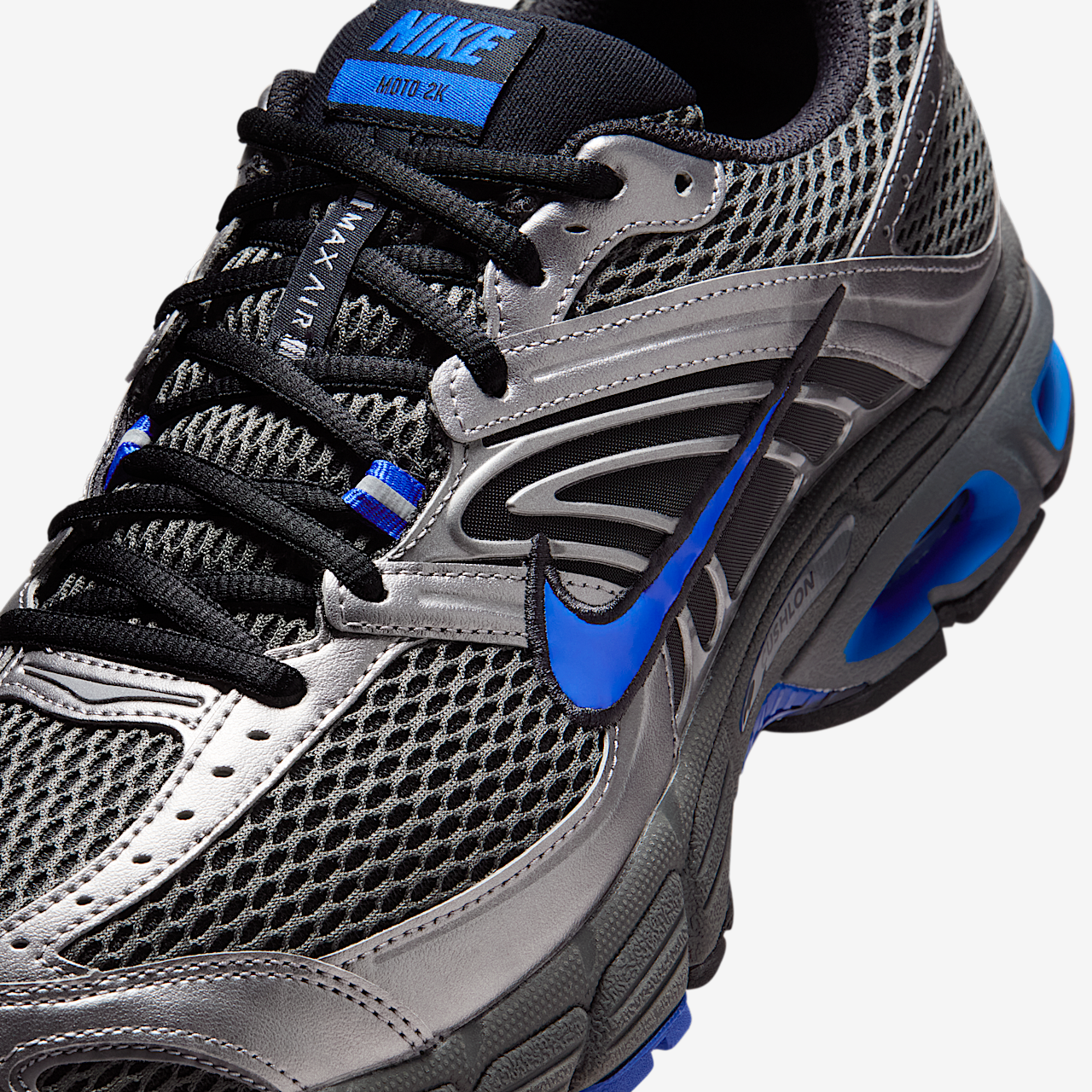Nike Air Max sneaker Dark Smoke Grey/Zwart/Metallic Dark Grey/Racer Blue