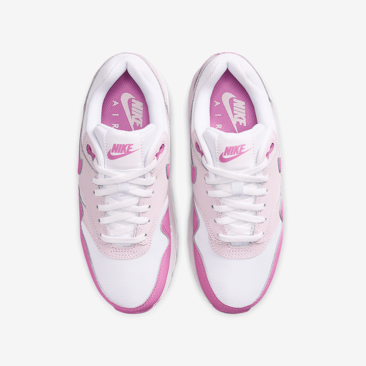 Nike Air Max 1 sneaker Wit/Pink Foam/Playful Pink