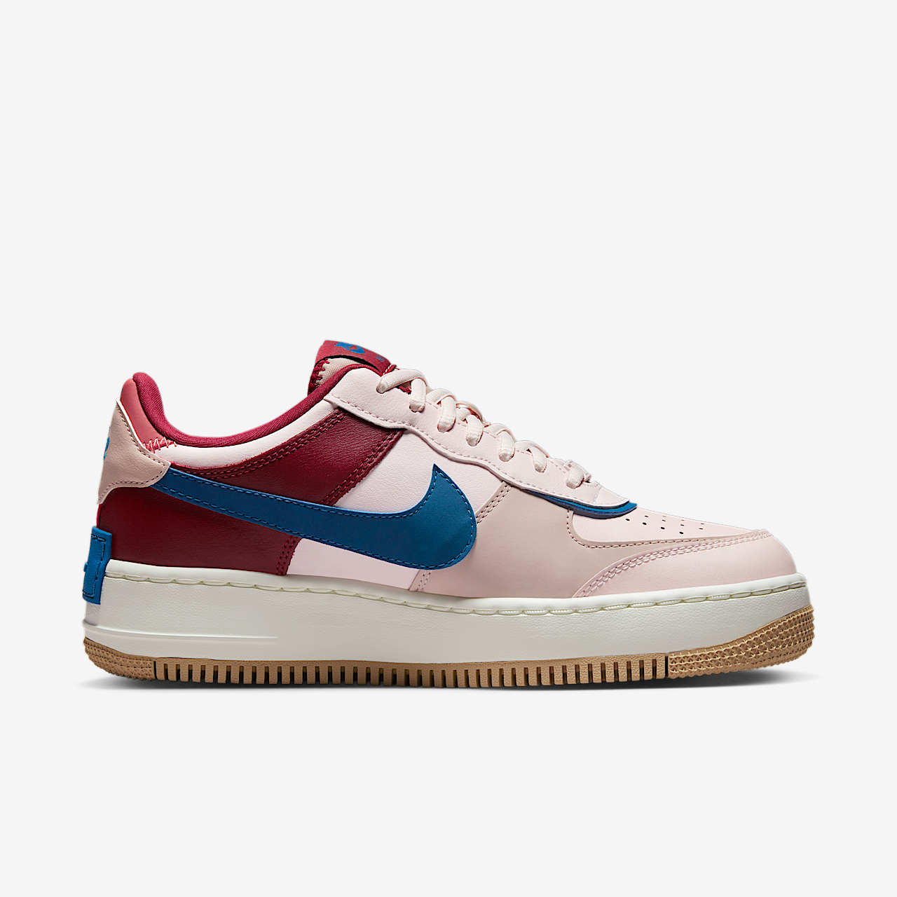 Nike Air Force 1 sneaker Light Soft Pink/Fossil Stone/Team Red/Canyon Rust