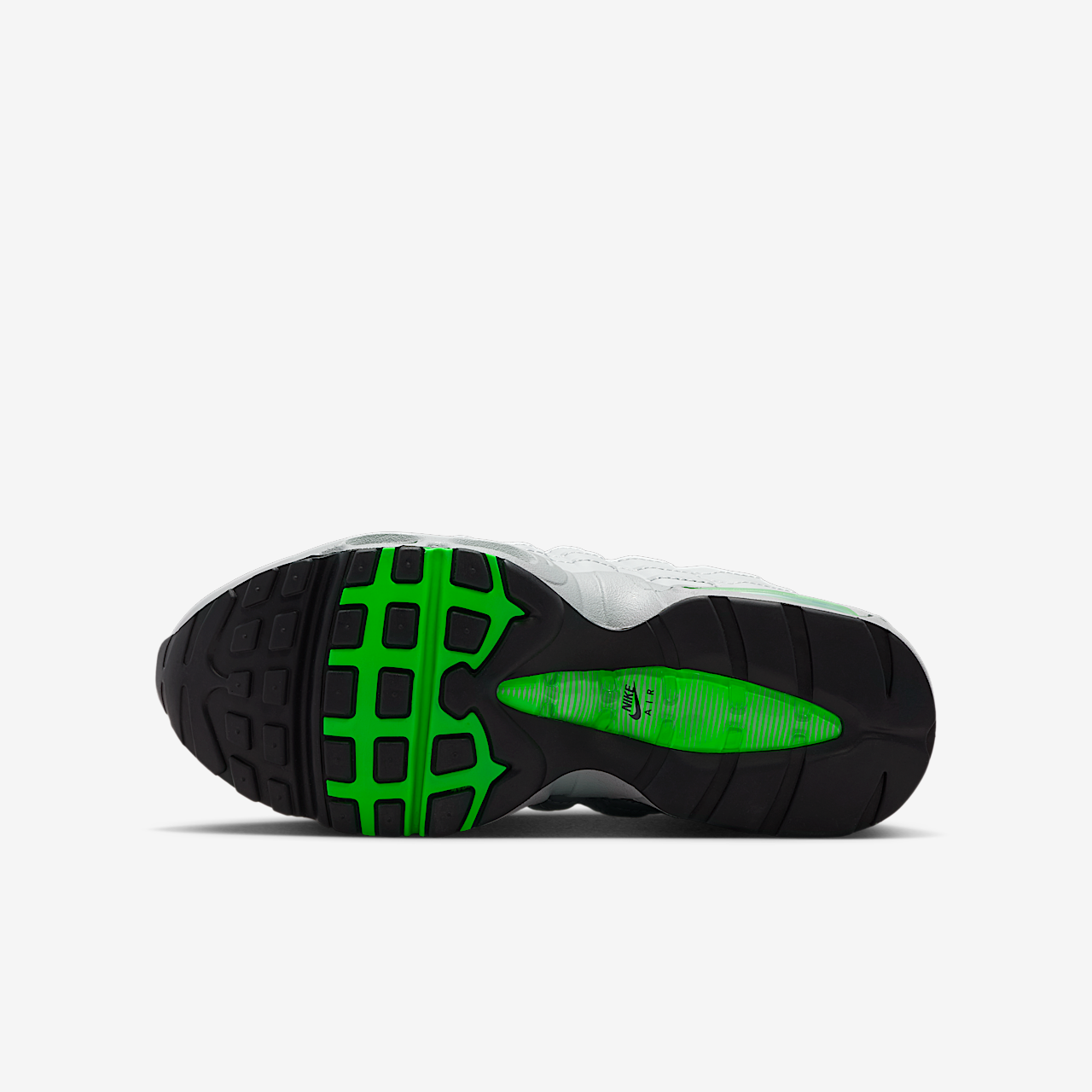 Nike Air Max 95 sneaker Light Smoke Grey/Green Strike/Wit/Zwart