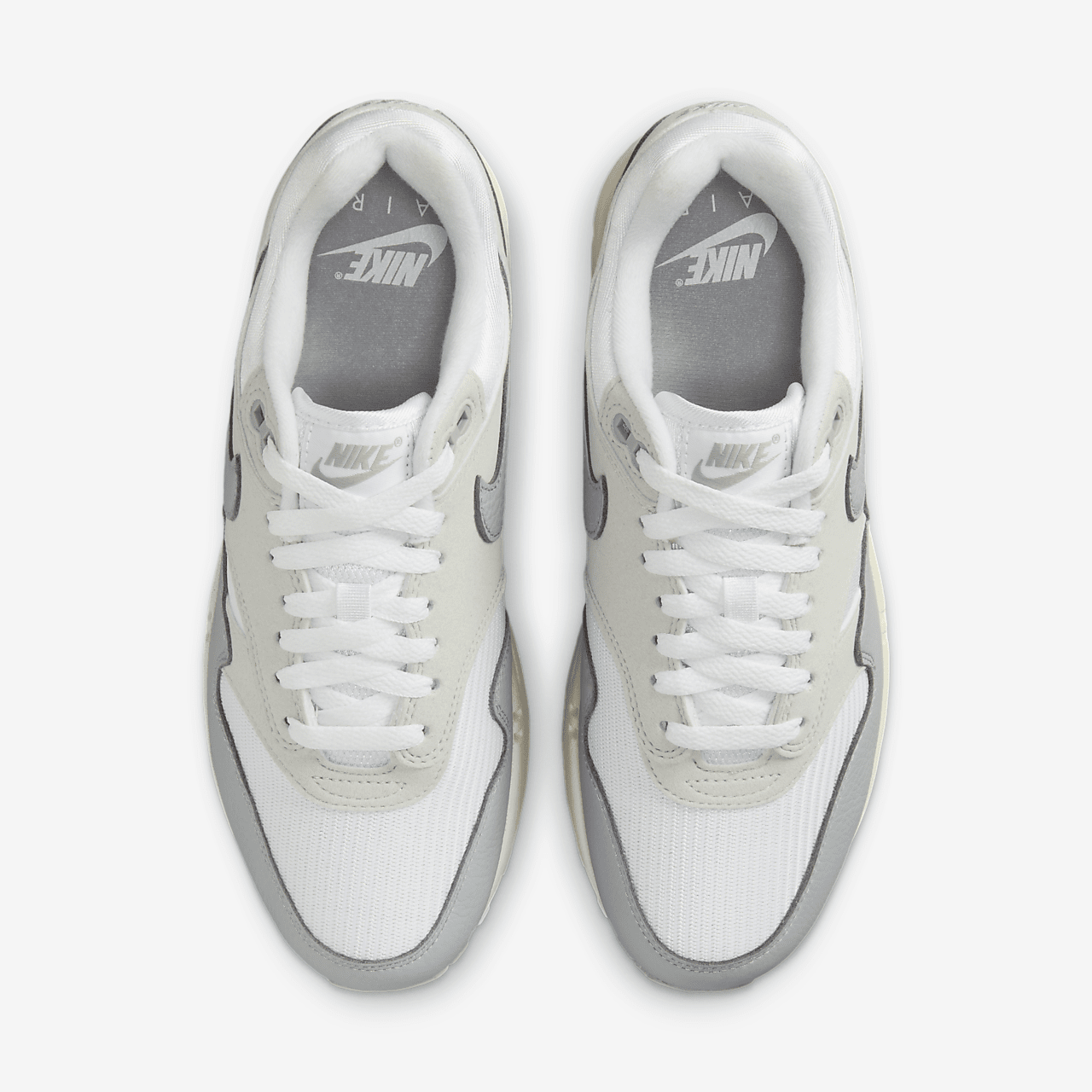 Nike Air Max 1 sneaker Pure Platinum/Wit/Sail/Light Smoke Grey