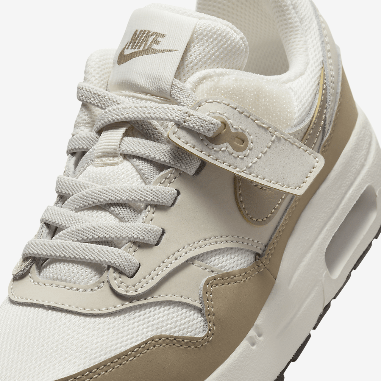 Nike Air Max 1 sneaker Phantom/Light Orewood Brown/Zwart/Khaki