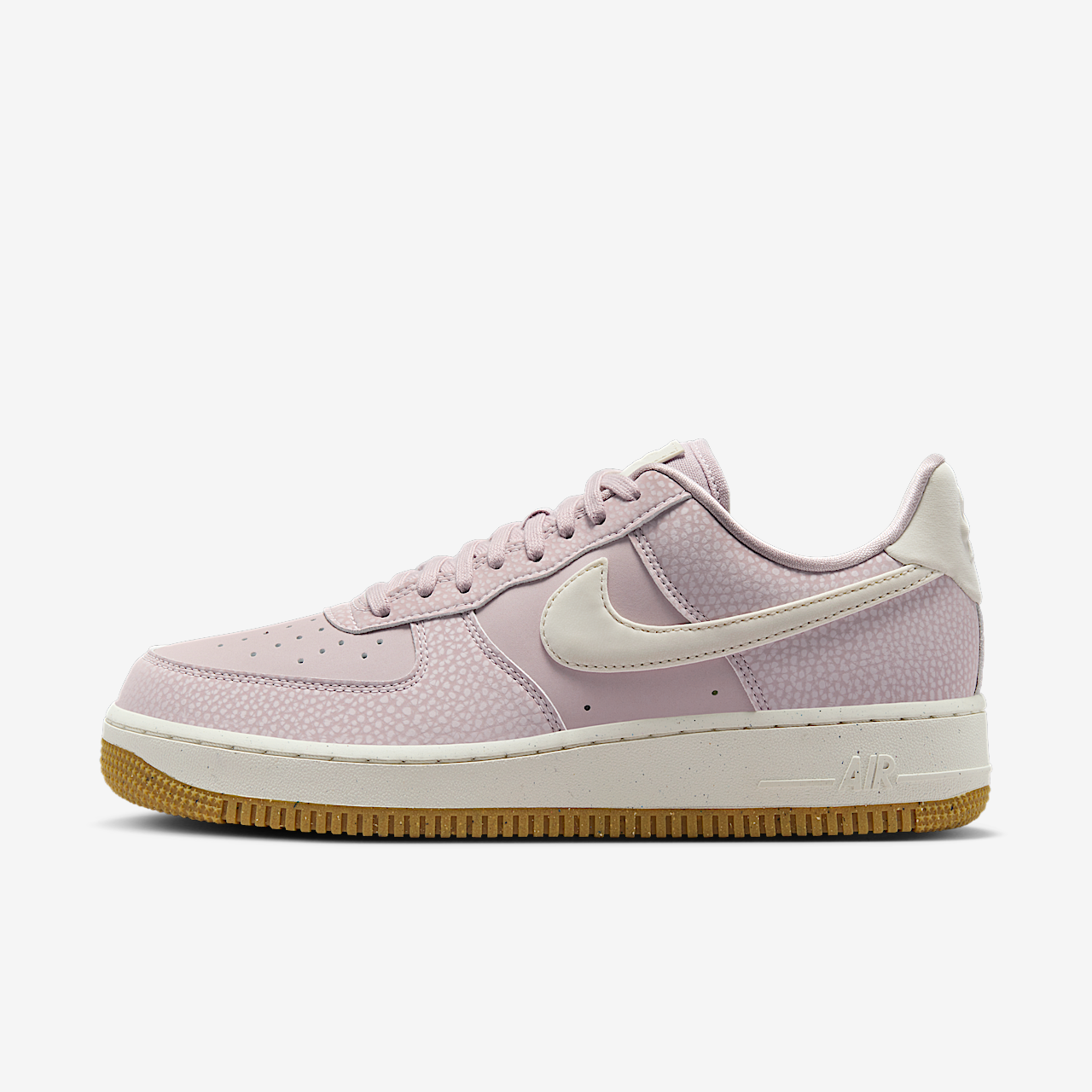 Nike Air Force 1 sneaker Platinum Violet/Gum Light Brown/Sail/Light Bone