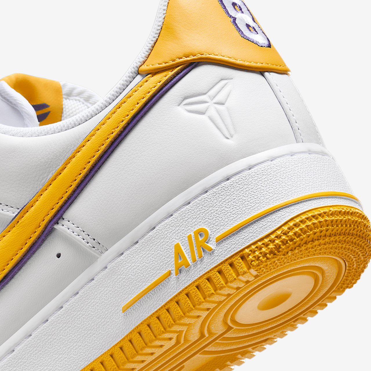 Nike Air Force 1 sneaker Wit/Varsity Purple/Varsity Maize