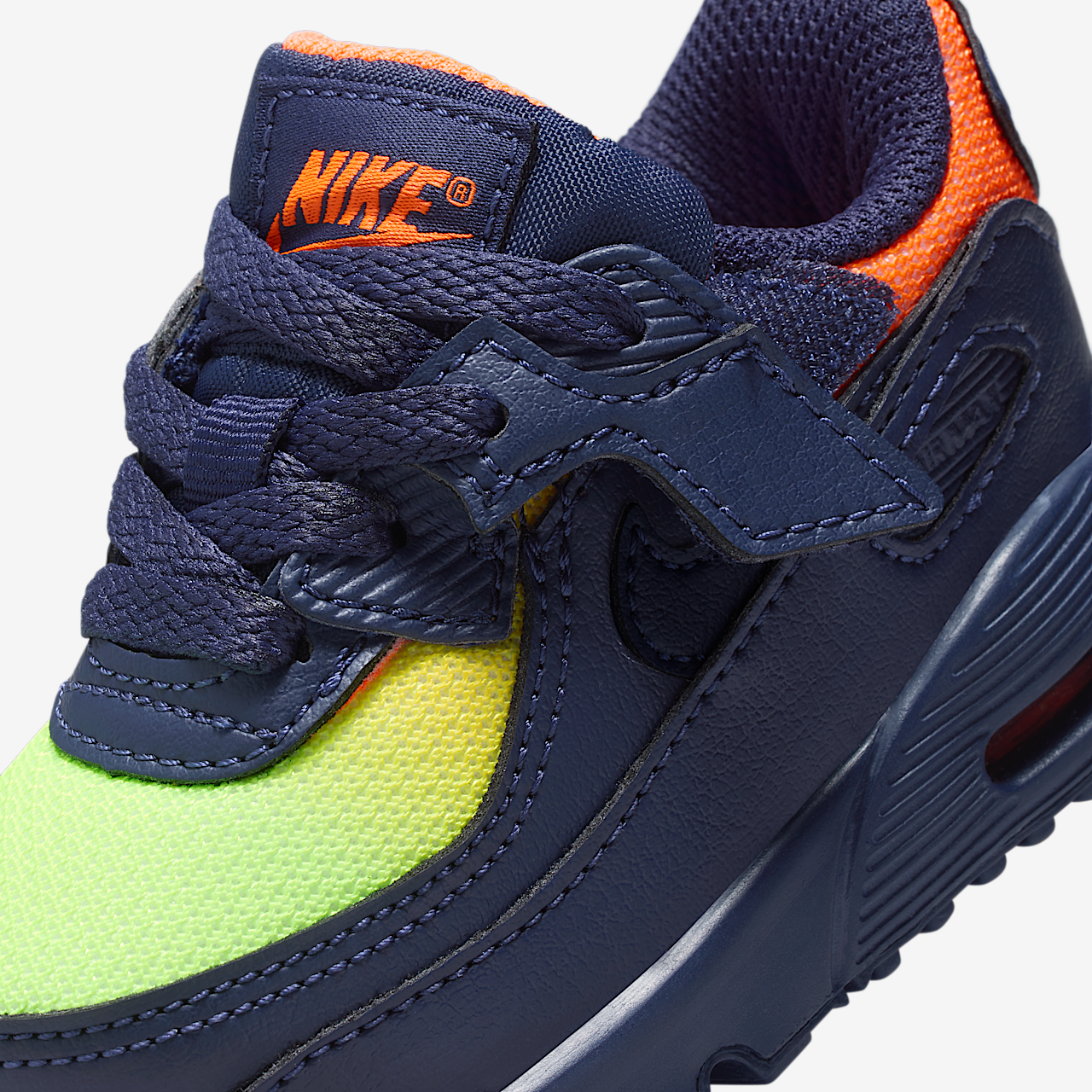 Nike Air max 90 sneaker Lemon Venom/Hyper Crimson/Laser Orange/Blackened Blue