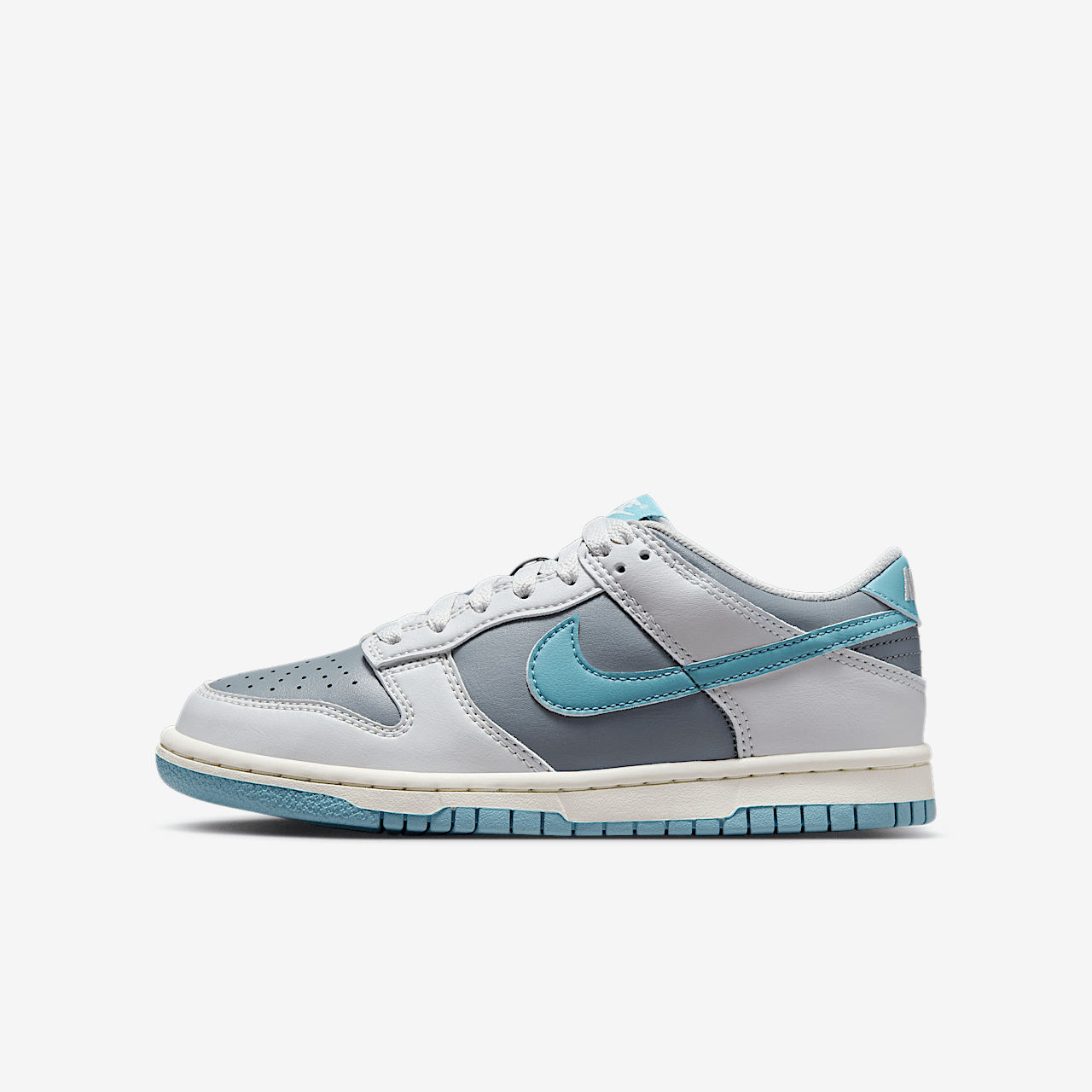 Nike Dunk Low sneaker Photon Dust/Smoke Grey/Sail/Denim Turquoise