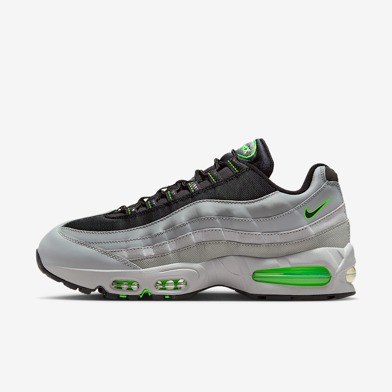 Nike Air Max sneaker Light Smoke Grey/Green Strike/Wit/Zwart