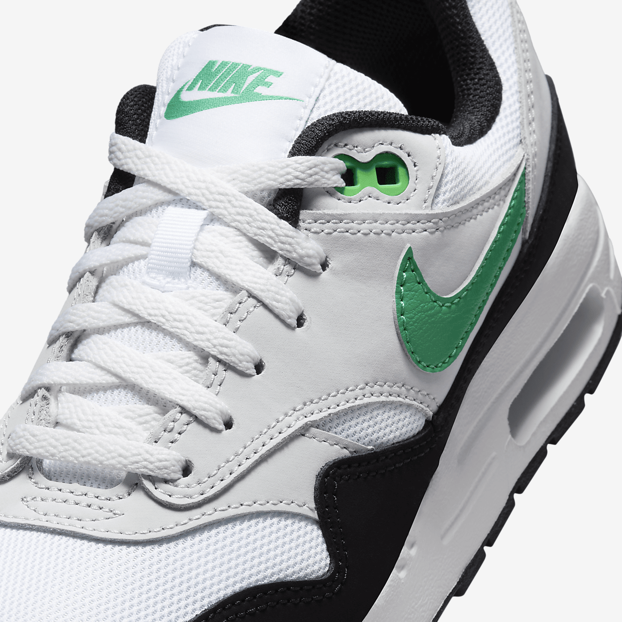 Nike Air Max 1 sneaker Wit/Pure Platinum/Zwart/Stadium Green