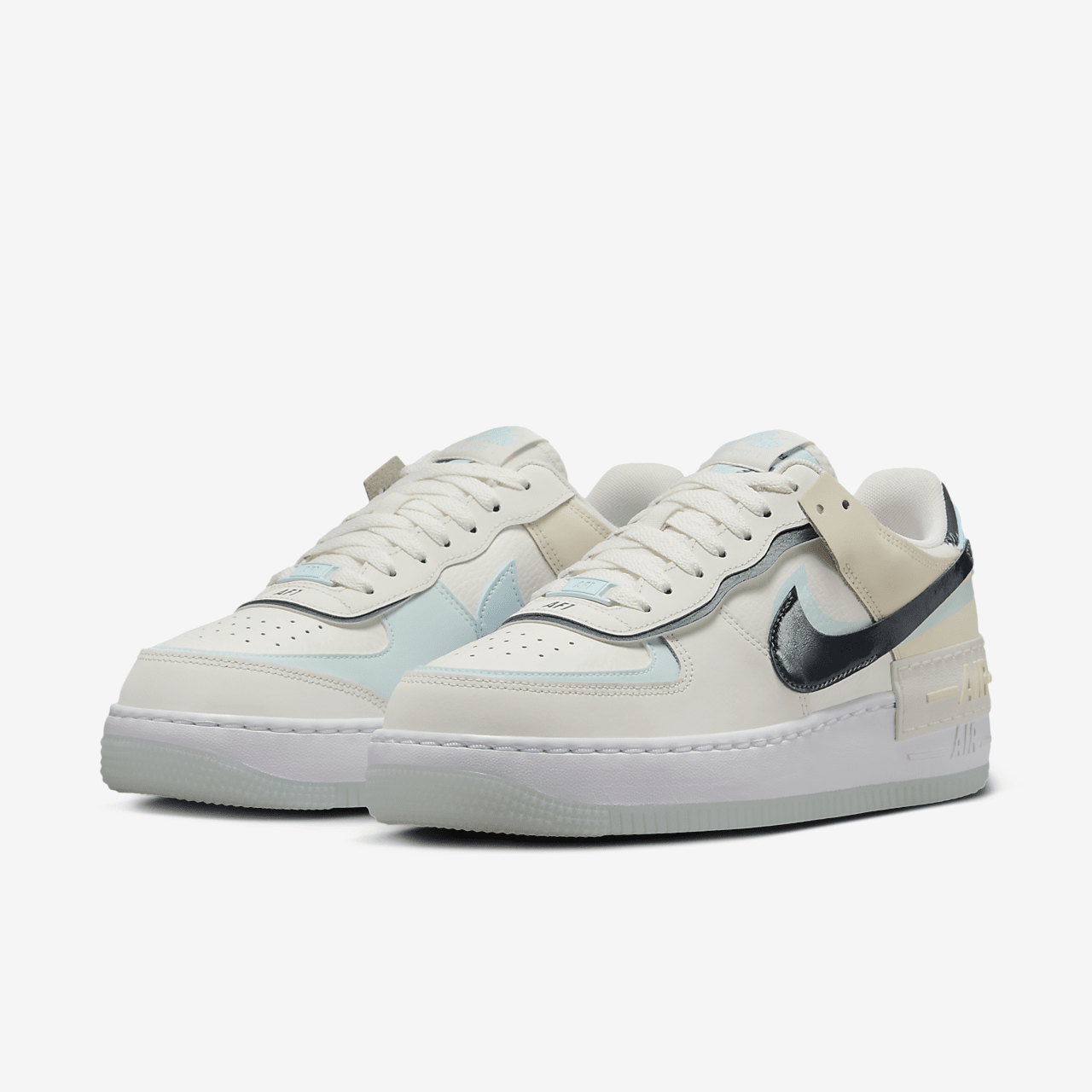 Nike Air Force 1 sneaker Sail/Glacier Blue/Coconut Milk/Armory Navy
