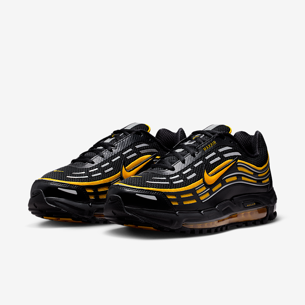 Nike Air Max sneaker Zwart/Zwart/Metallic Silver/Varsity Maize