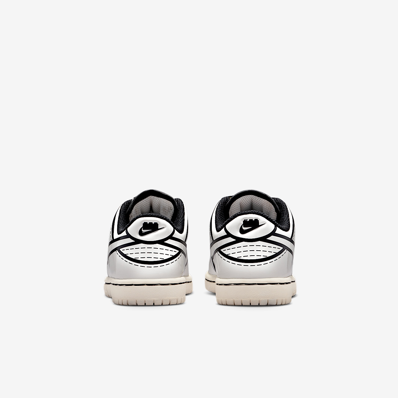 Nike Dunk Low sneaker Sail/Zwart/Rush Red/Sail