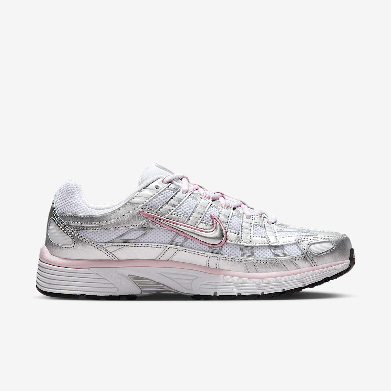 Nike P-6000 sneaker Wit/Elemental Pink/Zwart/Metallic Silver
