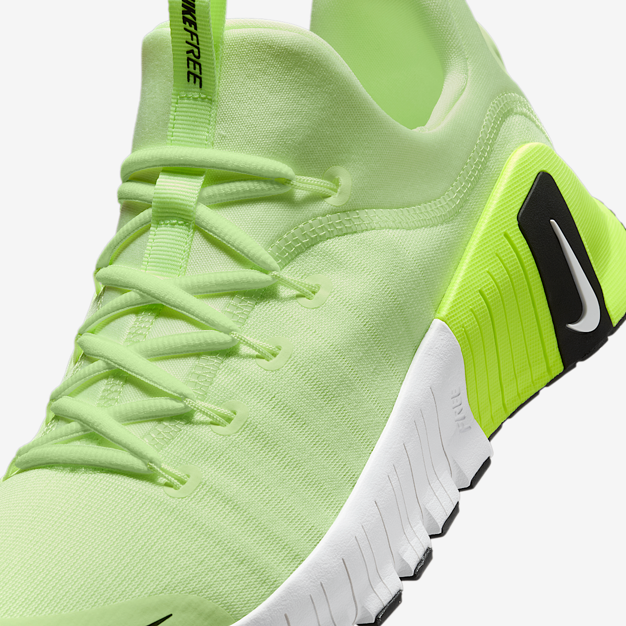 Nike Free sneaker Barely Volt/Volt/Wit/Zwart