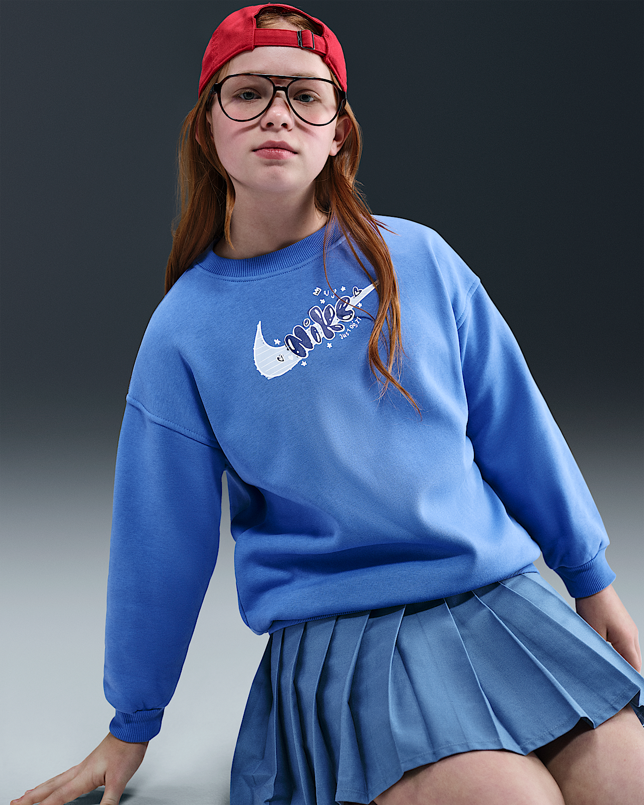Детские  Nike Sportswear Club Fleece Big Kids' (Girls') Crew-Neck Top