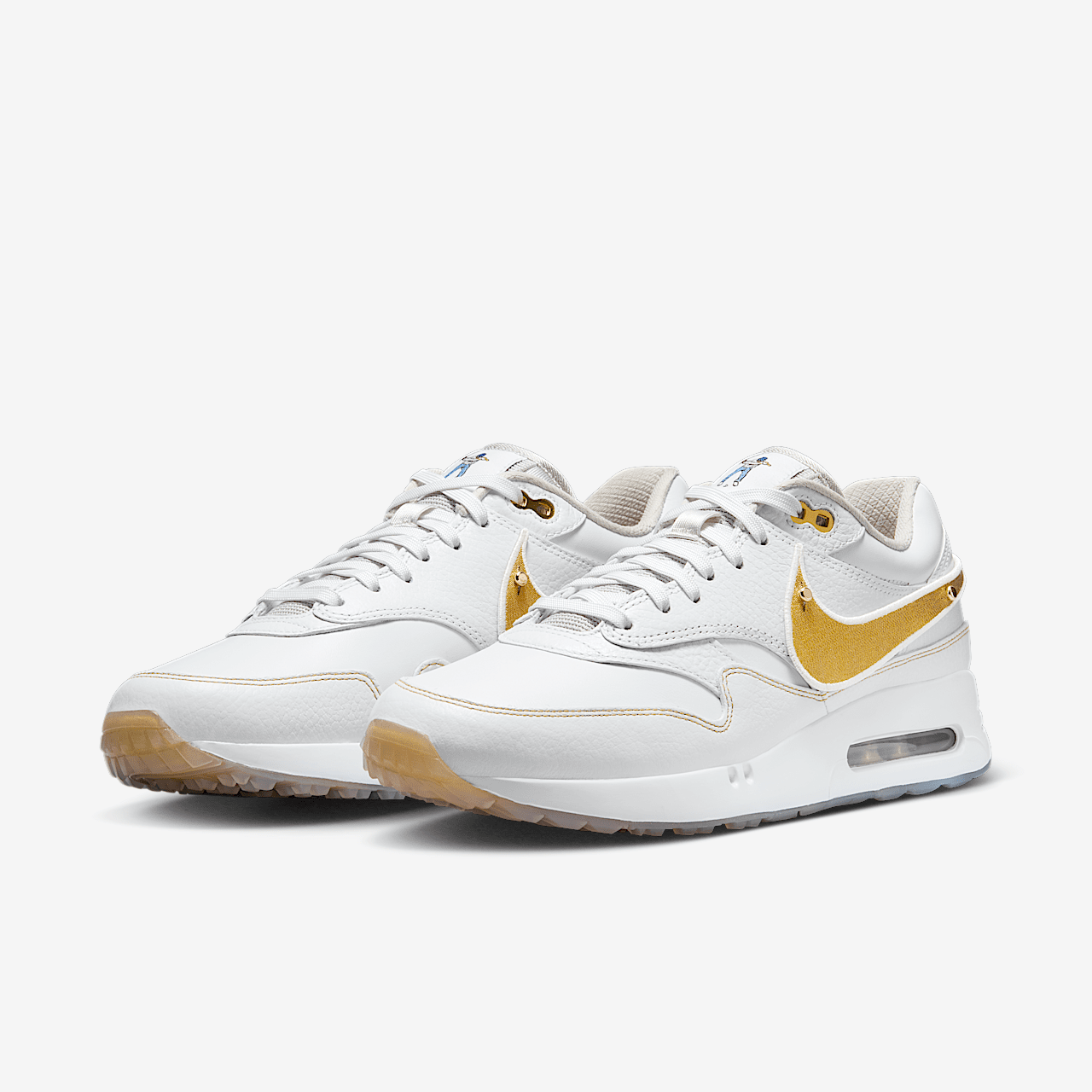 Nike Air Max 1 sneaker Wit/Pale Grey/Light Bone/Metallic Gold