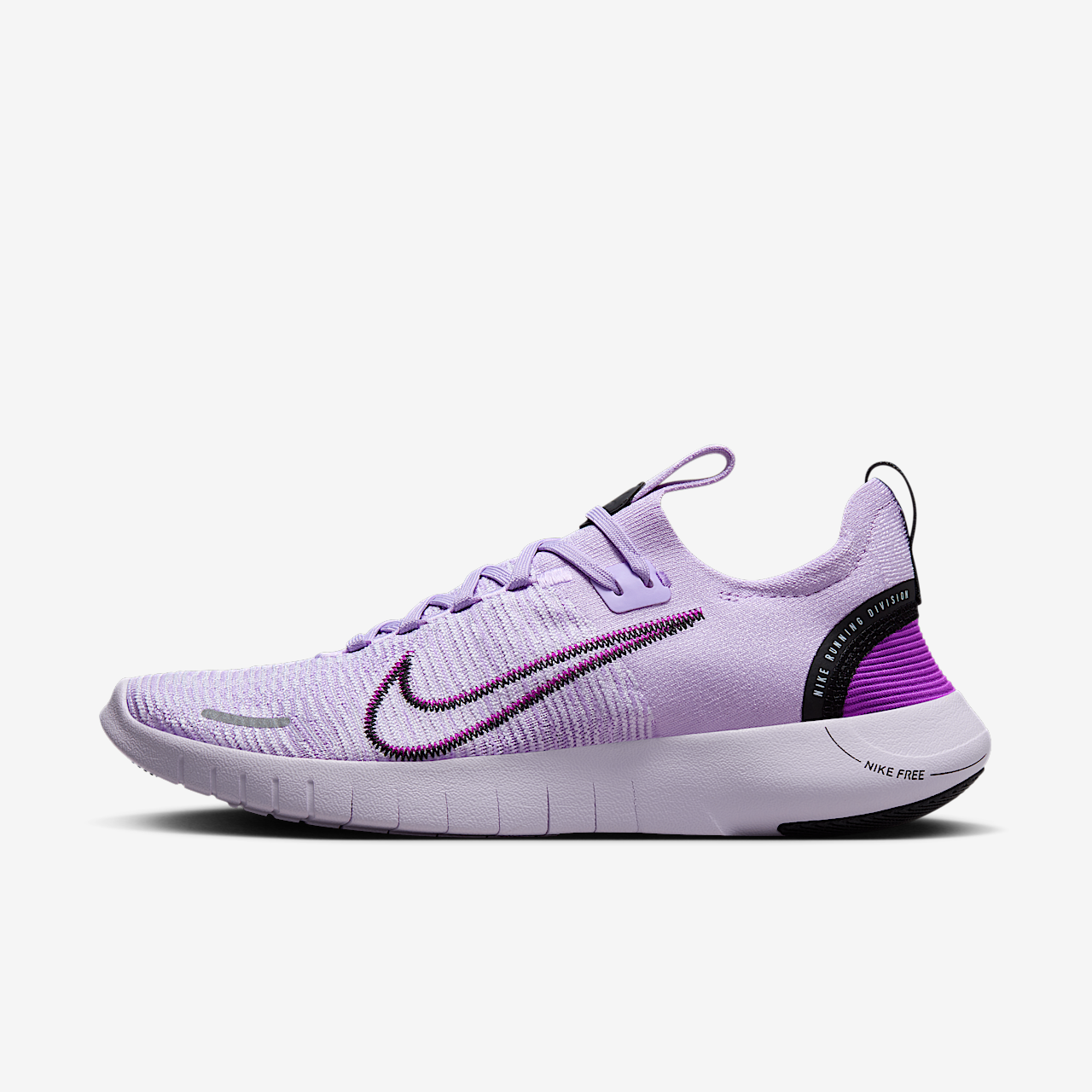 Nike Free sneaker Lilac Bloom/Barely Grape/Vivid Purple/Zwart