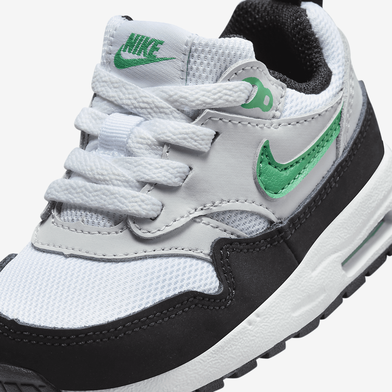 Nike Air Max 1 sneaker Wit/Pure Platinum/Zwart/Stadium Green