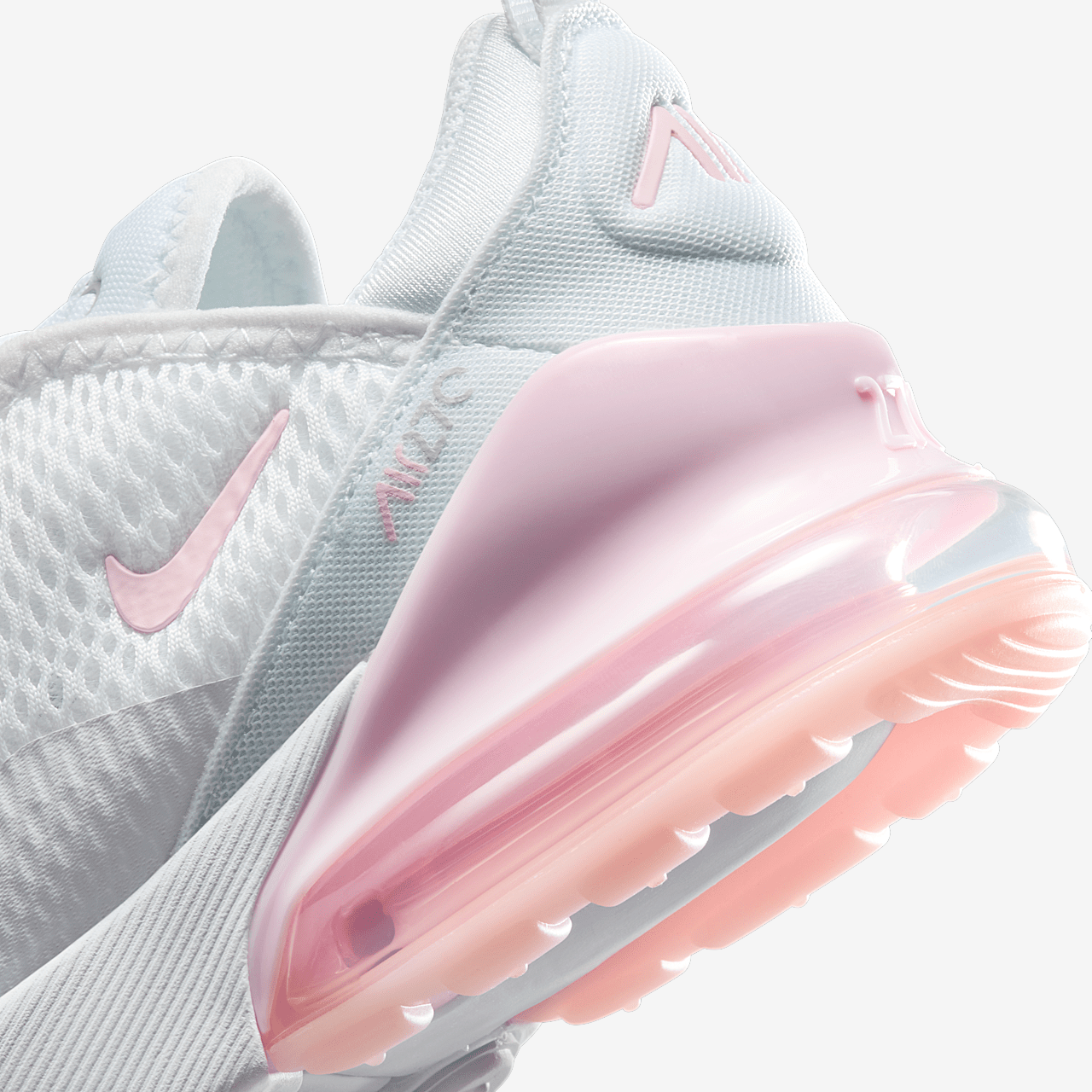 Nike Air max 270 sneaker Wit/Light Smoke Grey/Pink Foam